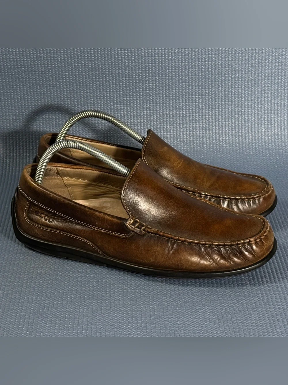 Ecco Driving Loafers Leather Slip On Brown Shoes Men’s Size 7.5 US 41 EU
